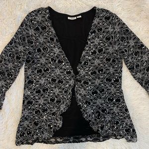 Black And White Blouse